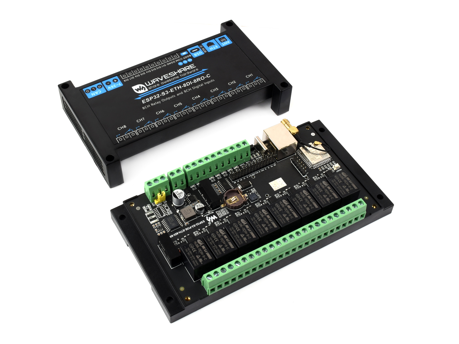 Industrial 8-Channel ESP32-S3  - огляд і ціна Waveshare Esp32