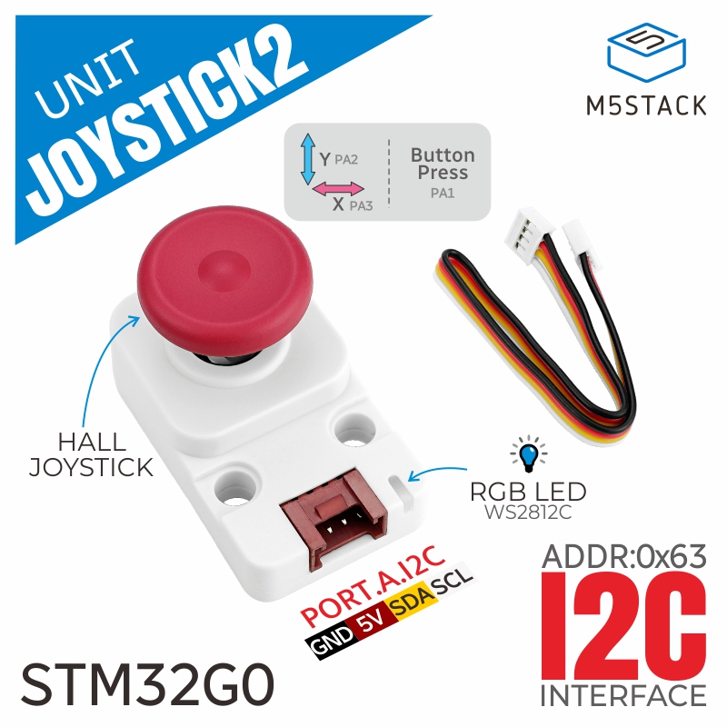 M5Stack Official I2c Joystick  - огляд і ціна M5Stack Core2