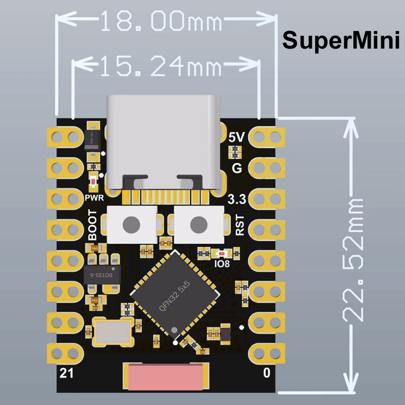 For ESP32-S3 Supermini Pro MIN - огляд і ціна Doit Esp32
