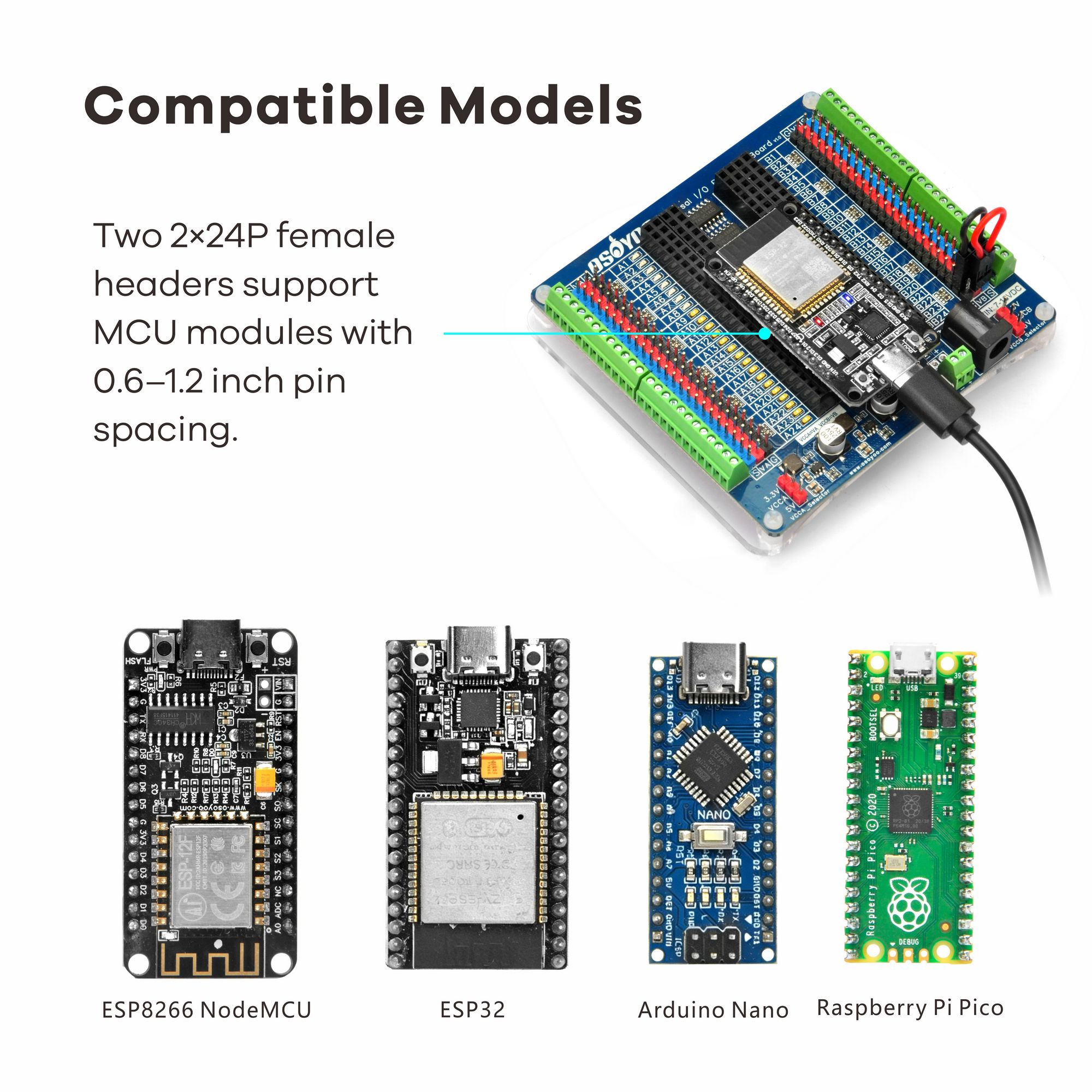 OSOYOO Universal IO Breakout B - огляд і ціна Nodemcuv2
