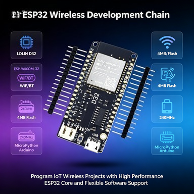 Wemos LOLIN D32 V1.0.0 ESP32 B - огляд і ціна Lolin D32